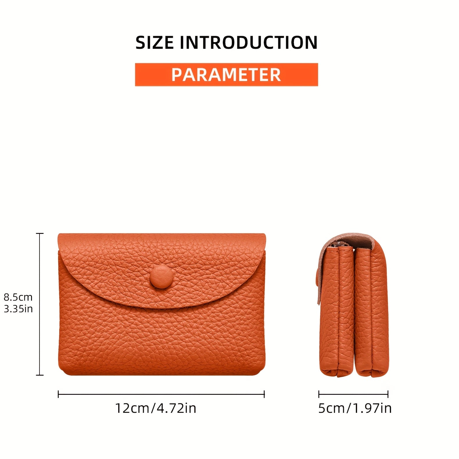 Set of 2 Women'S Small Leather Coin Purses with Zipper for Cards