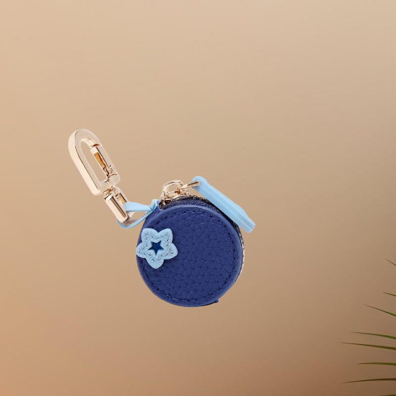 3pcs Coin Shaped Coin Purse, Wireless Earphone Storage Bag, Multifunctional Keychain, Bag Decoration, Fruit Shaped Coin Purse