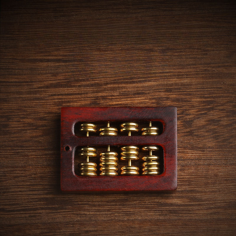 Rosewood Ruyi Abacus Car Keychain Pendant Women and Men, Couple Keychain, Hanging Ornament