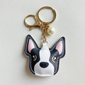 A Charming Cool Dog Keychain- Cute Cartoon Car Accessory and Bag Charm, PU Leather Fashion Pendant, a Perfect Gift for All Styles