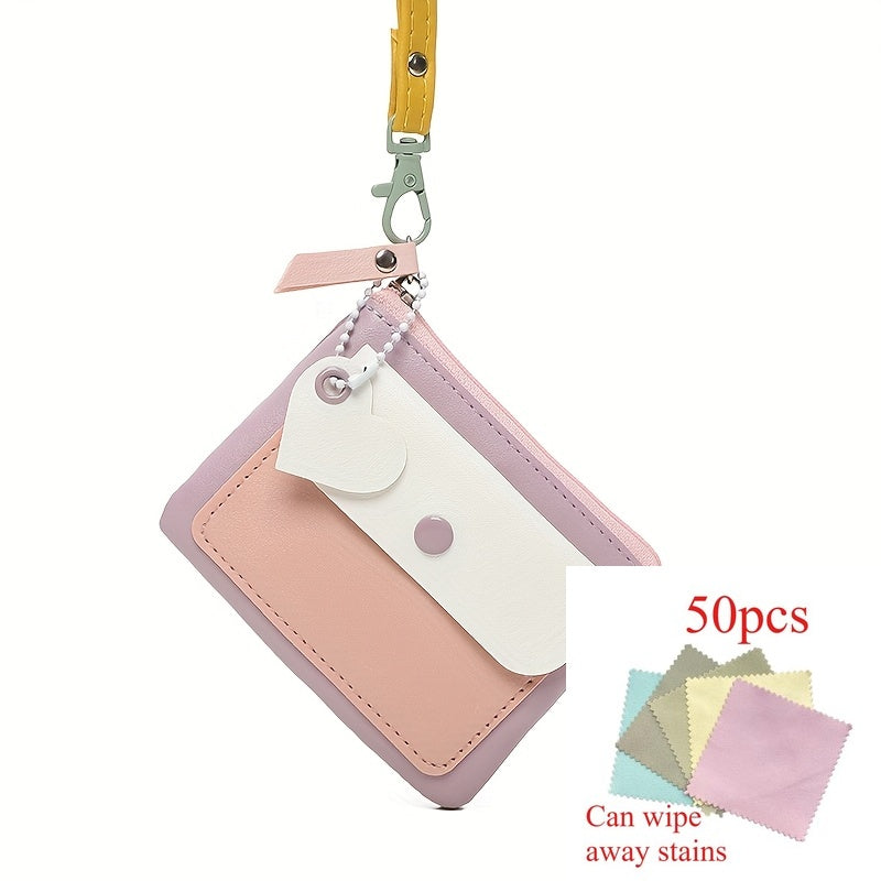 51pcs Y2K Style Macaron Color Wallet Suitable for Women &, Multi-Functional Compact Coin Purse with Snap Closure, Card Holder & Key, Pocket Bag for, Travel, Everyday Carry-On
