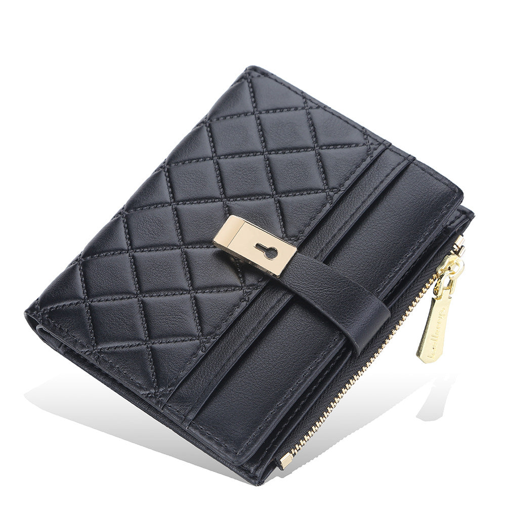 Baellerry Short Women's Wallet, Zipper Vertical Style, Fashionable Short Card Holder, Korean Version Coin Purse, Women's Wholesale