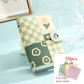 51pcs Mint Green Floral Credit Card Holder | Compact Card Set, Suitable for All Genders, 20 Card Slots, Rfid-Blocking Accordion Wallet with Buckle, Comes with Lanyard in Y2K Style