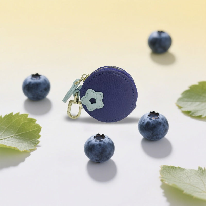 3pcs Coin Shaped Coin Purse, Wireless Earphone Storage Bag, Multifunctional Keychain, Bag Decoration, Fruit Shaped Coin Purse