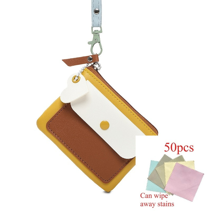 51pcs Y2K Style Macaron Color Wallet Suitable for Women &, Multi-Functional Compact Coin Purse with Snap Closure, Card Holder & Key, Pocket Bag for, Travel, Everyday Carry-On