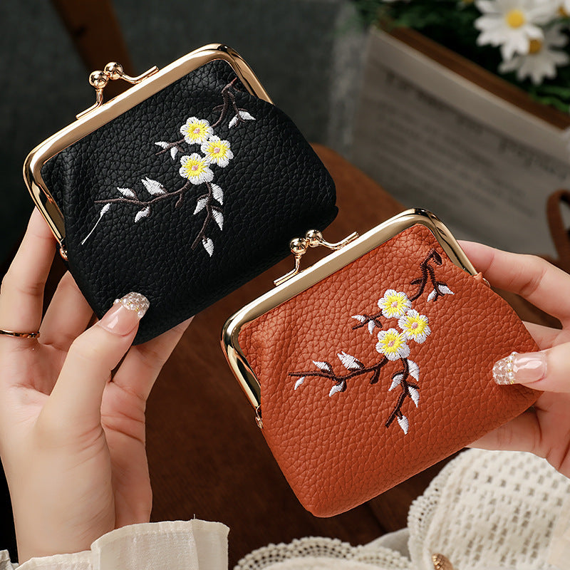 New Red Envelope Portable Mini Wallet Ins Women'S Clutch Bag Embroidered Multi-Functional Student Change Bag