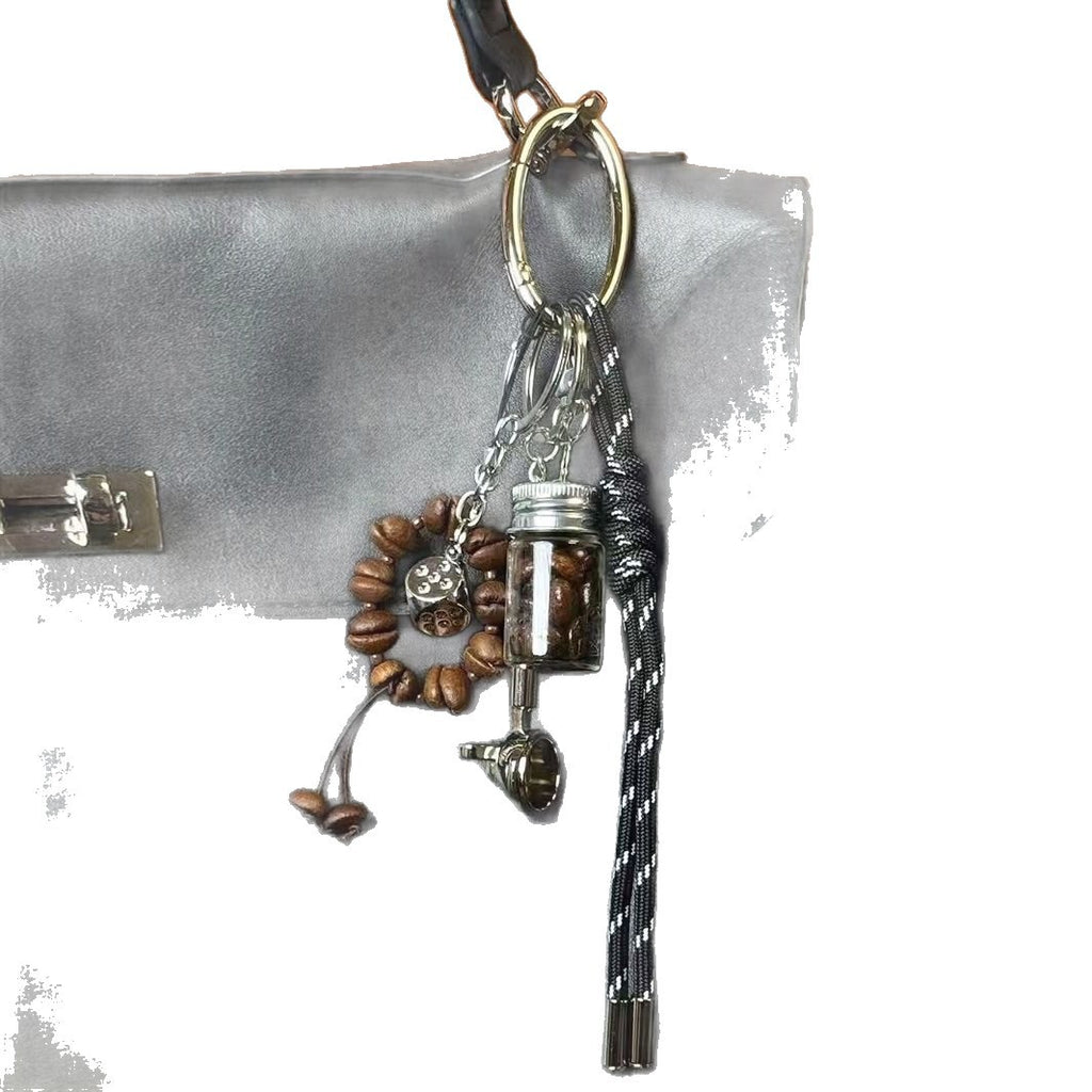 The Coffee Bean Bag Pendant Is a Coffee Accessory Bag Keychain Pendant.