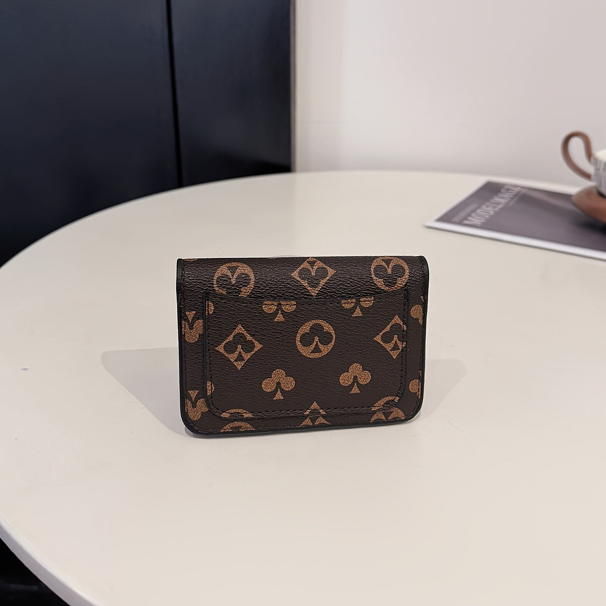 New Women's Vintage Print Buckle Wallet, Multifunctional Card Holder, Coin Purse, ID Storage Clutch Bag