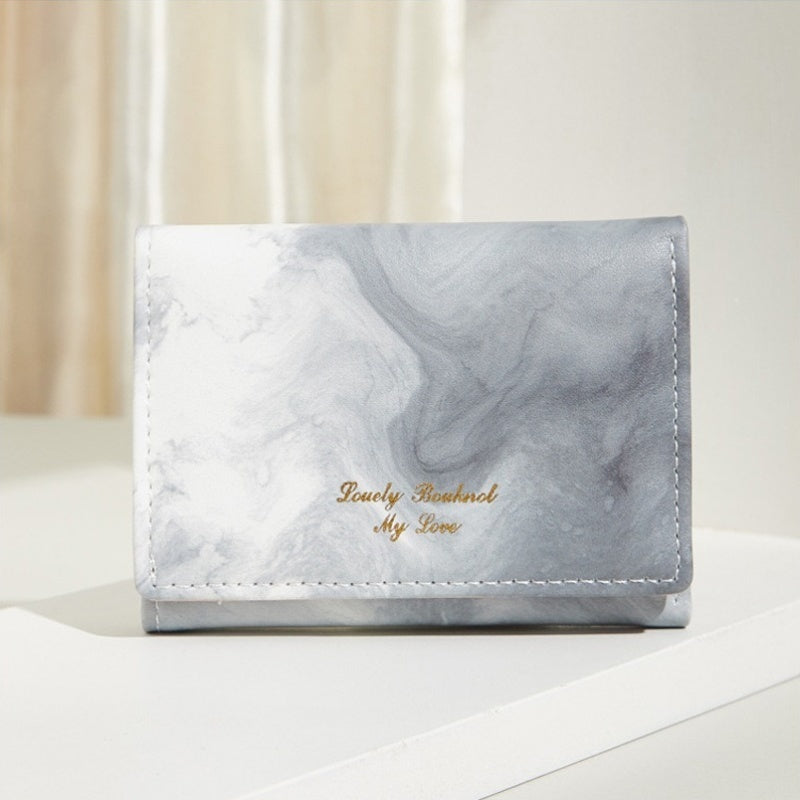 A Compact And Chic Wallet for Women, Ideal for Students, Featuring a Minimalist Korean Design And a Tri-Fold Layout