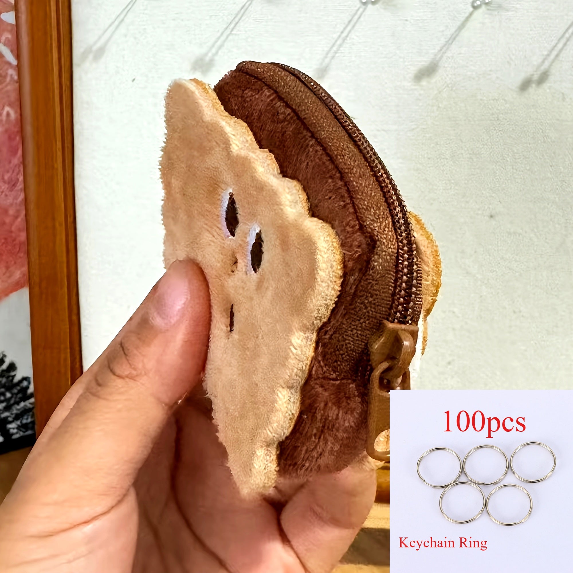 100+Pcs Creative Plush Biscuit Change Purse, Small Wallet, Easy to Carry - Can Hold Change Lipstick Key