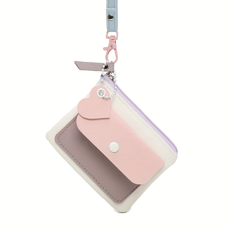 51pcs Y2K Style Macaron Color Wallet Suitable for Women &, Multi-Functional Compact Coin Purse with Snap Closure, Card Holder & Key, Pocket Bag for, Travel, Everyday Carry-On