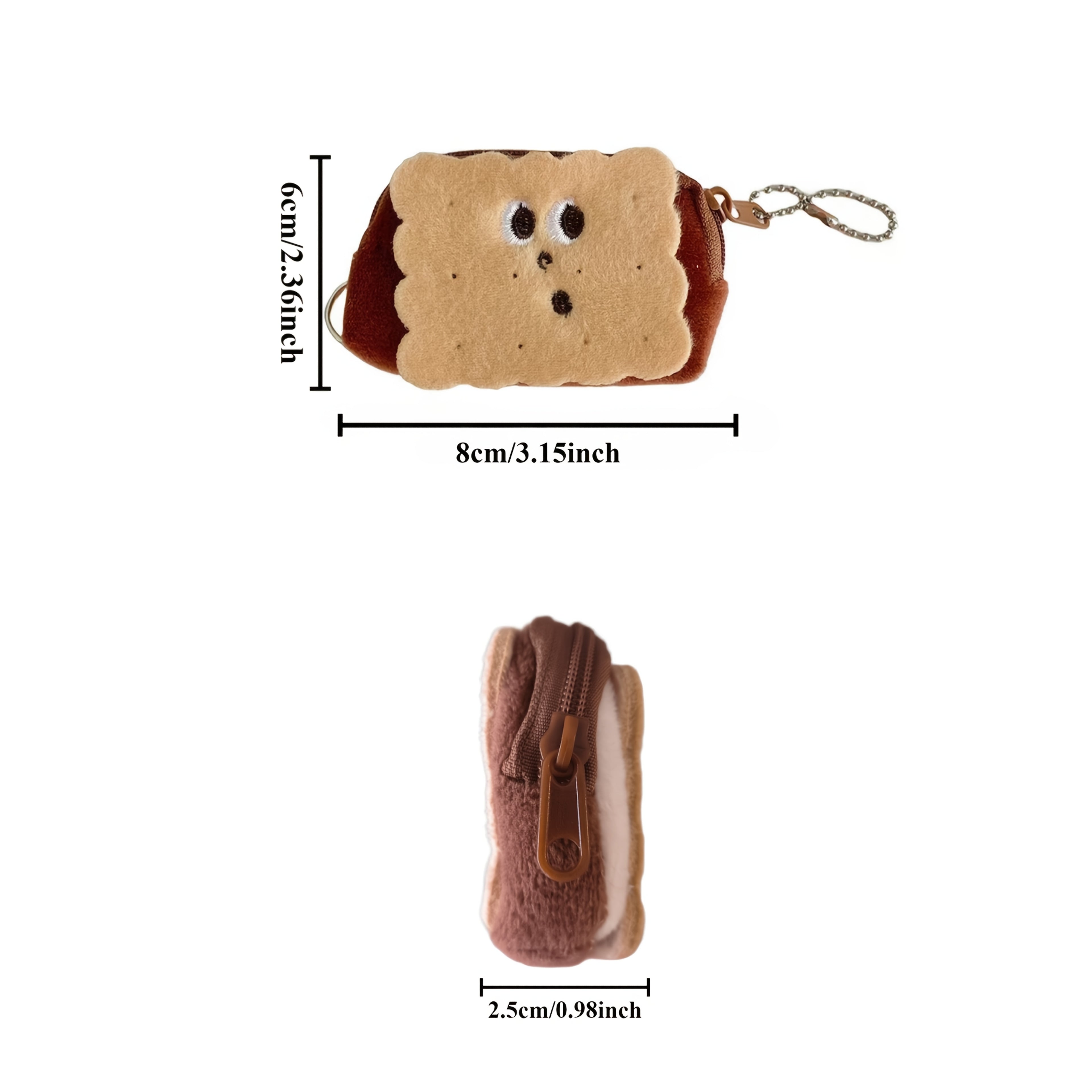 100+Pcs Creative Plush Biscuit Change Purse, Small Wallet, Easy to Carry - Can Hold Change Lipstick Key