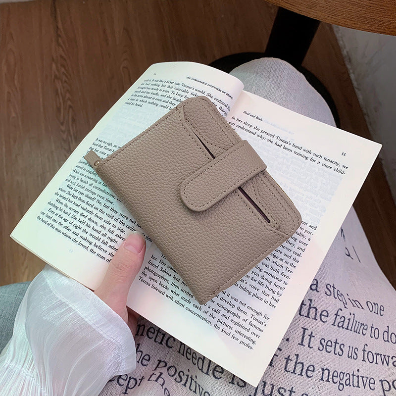 New Women's Wallet Short Wallet Women's High-end Card Bag Integrated Ins Fashionable Pu Wallet Small Wallet Women