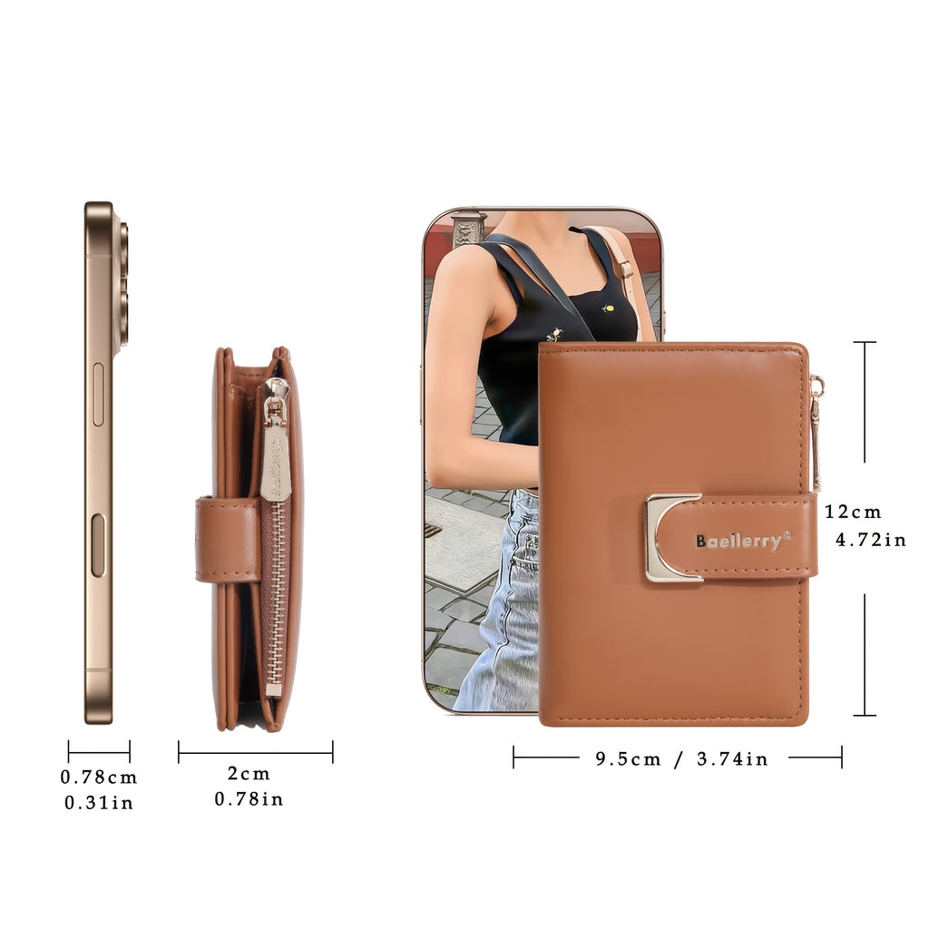 51pcs Women'S Mini Short Wallet, Multi-Card Zipper Change Bag, Ultra-Thin Portable Card Bag, Light And Thin Design with Zipper Pocket