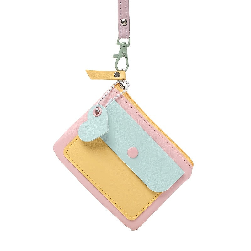 51pcs Y2K Style Macaron Color Wallet Suitable for Women &, Multi-Functional Compact Coin Purse with Snap Closure, Card Holder & Key, Pocket Bag for, Travel, Everyday Carry-On