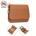 A Stylish Short Wallet for Women Made of Faux Leather, Featuring RFID Protection, Six Slots for Cards, a Zippered Coin Compartment, an ID Window, And a Keychain. It'S Both Fashionable And Safe, Ideal for Daily Use