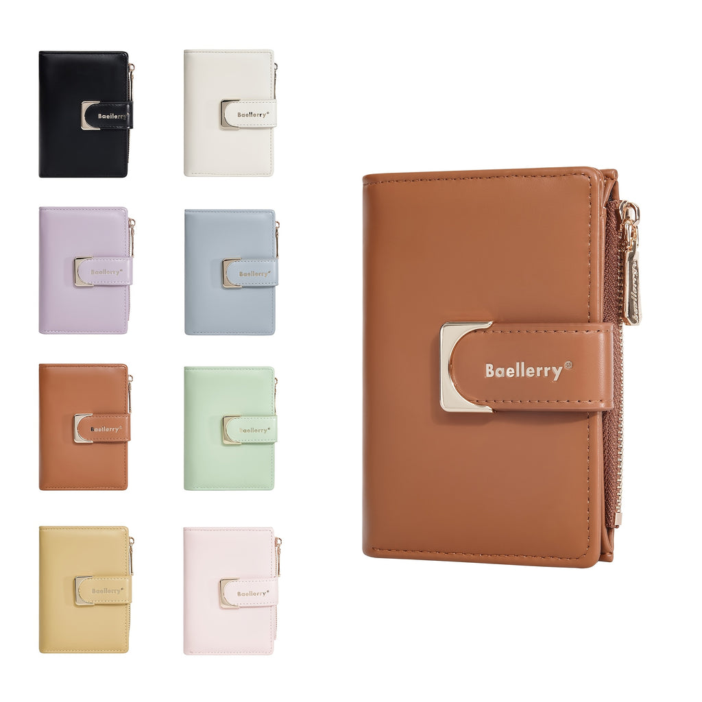 51pcs Women'S Mini Short Wallet, Multi-Card Zipper Change Bag, Ultra-Thin Portable Card Bag, Light And Thin Design with Zipper Pocket